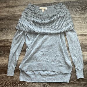 Michael Kors Womens grey off the shoulder sweater